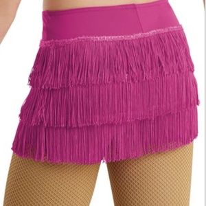 Hot Pink Fringe Shorts.  Dance Costume
